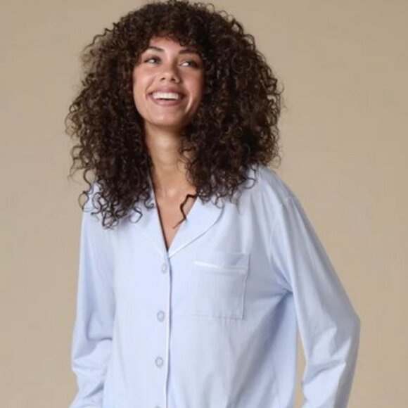 NWOT KIP Mist Blue Luxe Cotton Classic Pajama Set - XXL - Picture 2 of 12